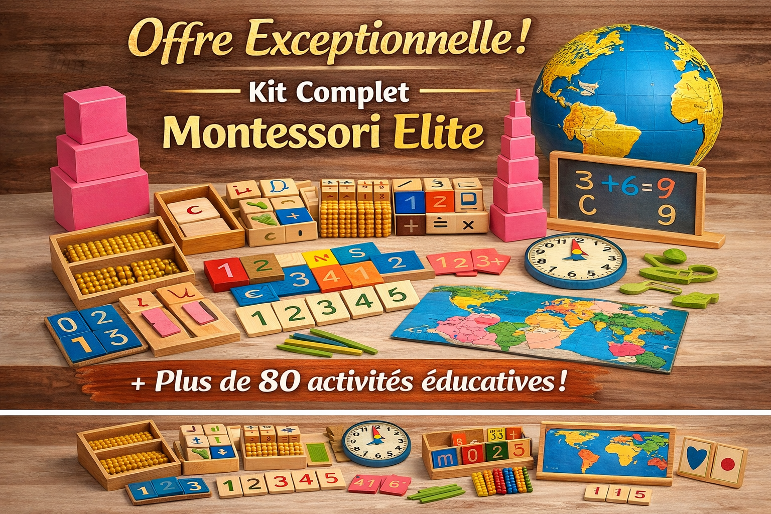 Visuel Montessori Elite offre exceptionnelle